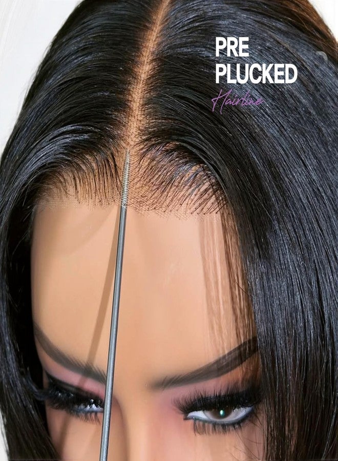 WIGER Straight Lace Frontal Wigs for Black Women Yaki Straight Layered Wigs 13X6 HD Lace Front Wig Long Synthetic Blow Out Hair for Daily or Events Salon-trimmed Hairstyle - Image 3